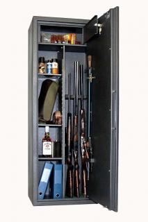 Сейф оружейный Safetronics IVETA 5P EM/k3 вмещает стволов: 3