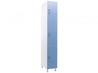 Шкаф для раздевалок WL 13-30 голубой/белый высотой 1895