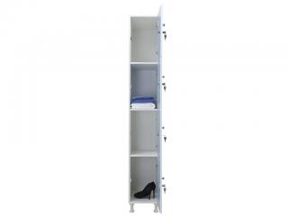 Шкаф для раздевалок WL 14-30 голубой/белый с типом замка:  ключевой