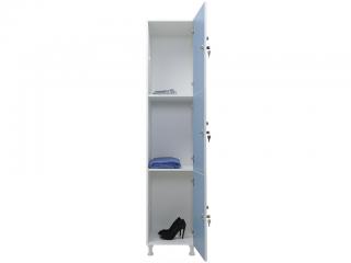 Шкаф для раздевалок WL 13-40 голубой/белый с типом замка:  ключевой