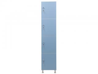 Шкаф для раздевалок WL 14-40 голубой/белый высотой 1895