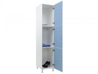 Шкаф для раздевалок WL 13-40 голубой/белый c гарантией 1 год