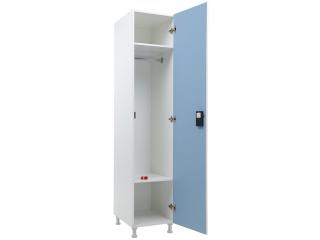 Шкаф для раздевалок WL 11-40 EL голубой/белый с типом замка:  электронный кодовый