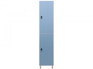 Шкаф для раздевалок WL 12-40 EL голубой/белый имеет тип замка: электронный кодовый