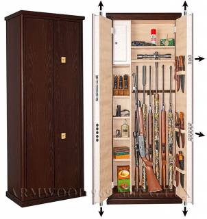 Оружейный сейф с отделкой натуральным деревом Armwood 969 NNP G  за 343750 рублей