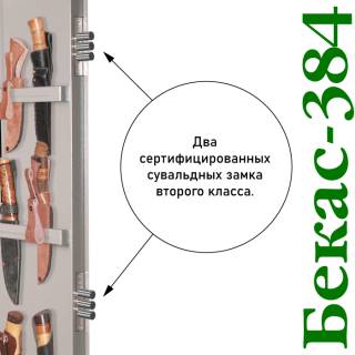 Сейф Gunsafe Бекас 384 вмещает стволов: 3-6