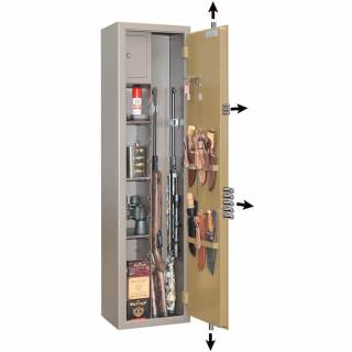 Сейф Gunsafe ТИГР Lux имеет тип замка: Два ключевых