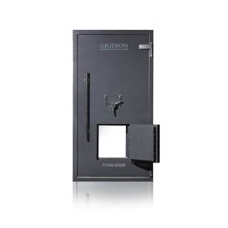 Дверь для банковского хранилища с аварийной дверью Griffon 2 кла с типом замка:  Два ключевых