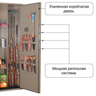 Шкаф оружейный Стрелок 114 EL с типом замка:  Электронный кодовый