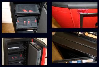 Сейф Fichet CARENA 160 exclusive red с типом замка:  Электронный кодовый + ключевой