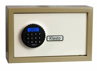 Сейф Klesto 22E имеет тип замка: Электронный и Аварийный ключ